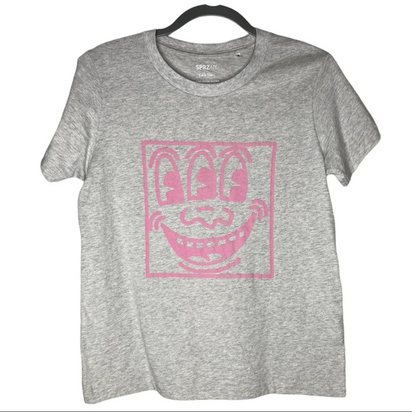 Uniqlo Tops - Keith Haring x Uniqlo 3-eyed face SPRZ Pink Medium